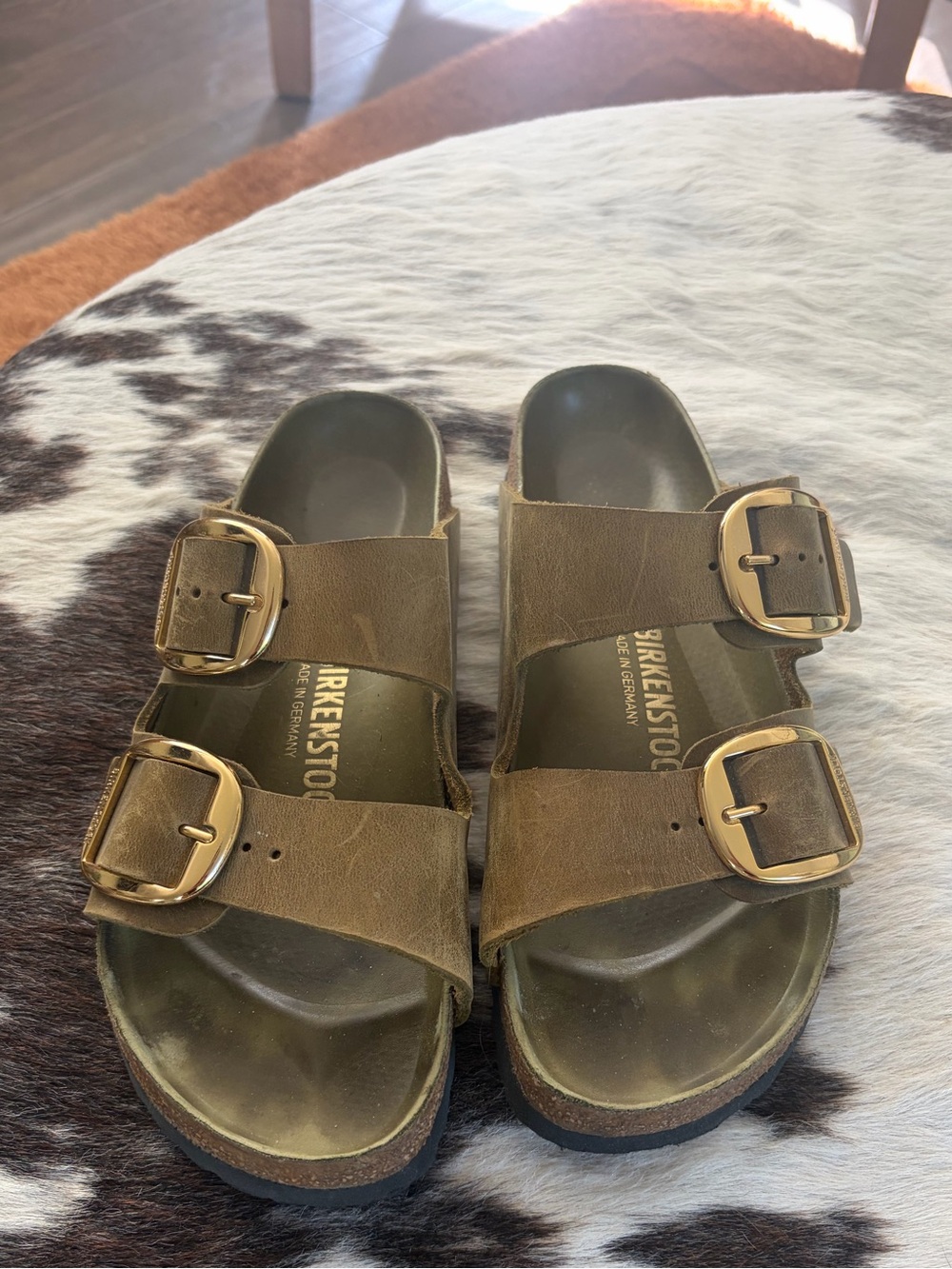 Birkenstock Big Buckle Arizona in Olive 40 N - Picture 2 of 6